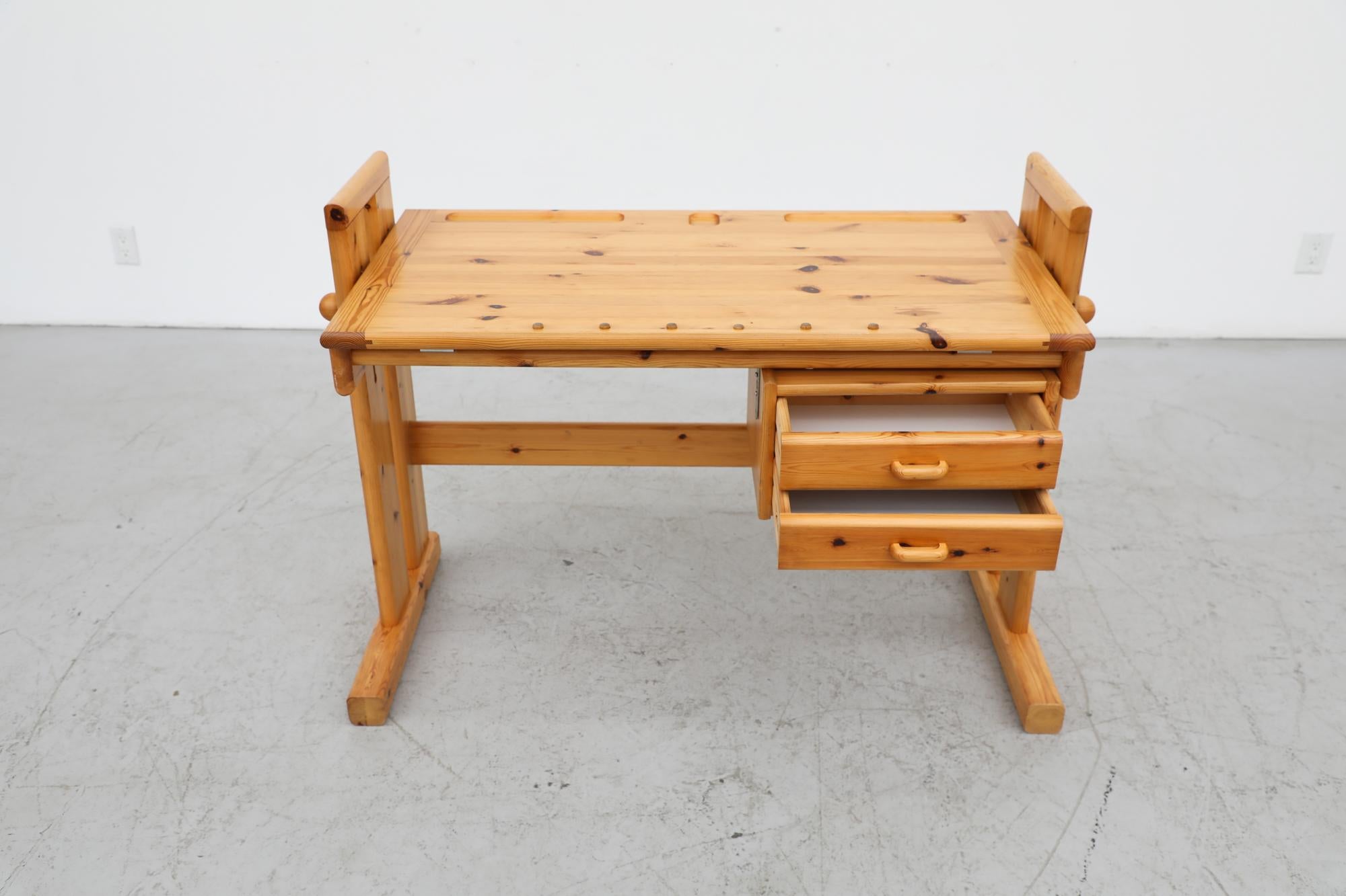 Mid-Century Ate van Apeldoorn Style Adjustable Pine Drafting Table/Desk 4