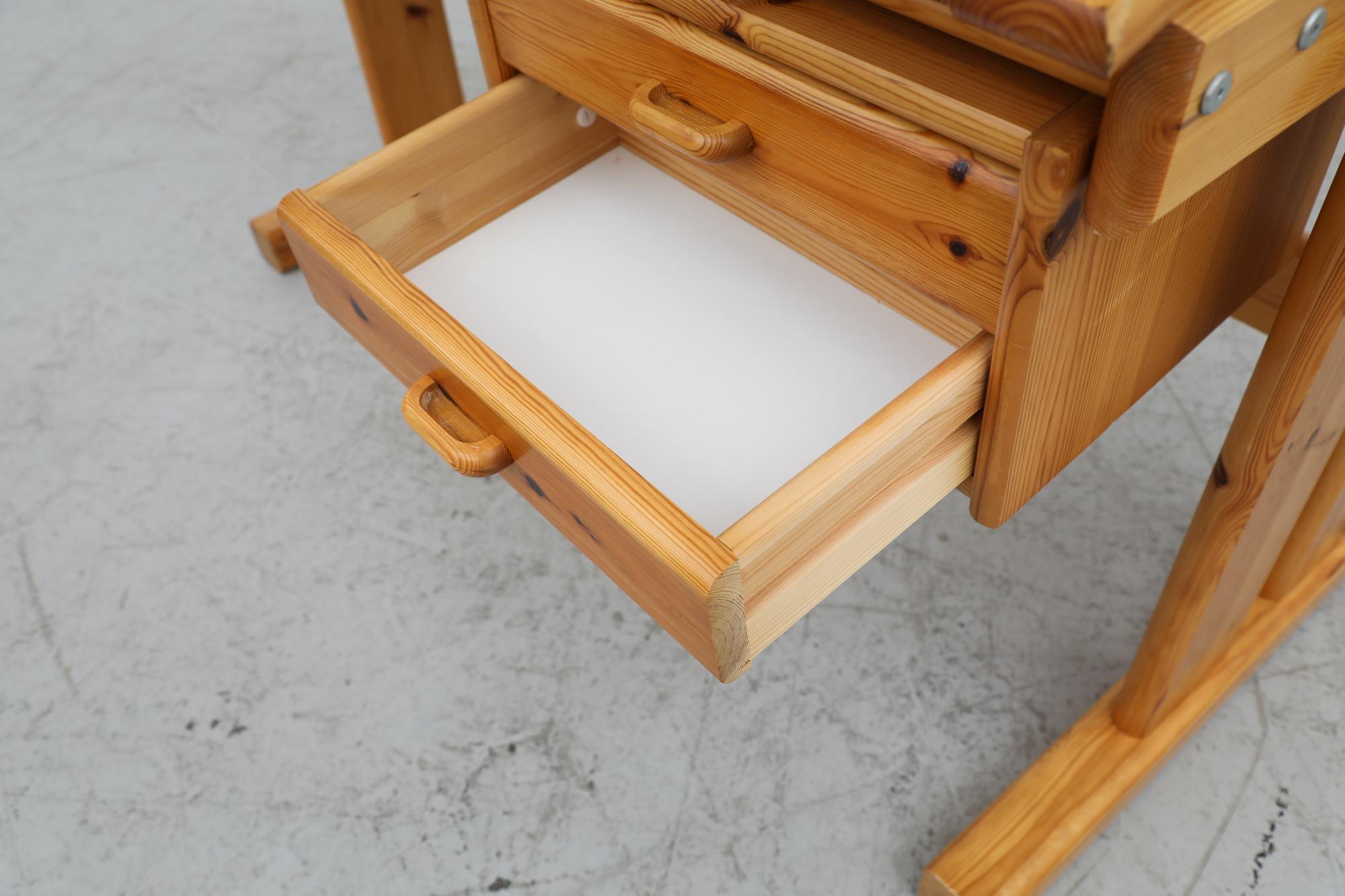 Mid-Century Ate van Apeldoorn Style Adjustable Pine Drafting Table/Desk 7