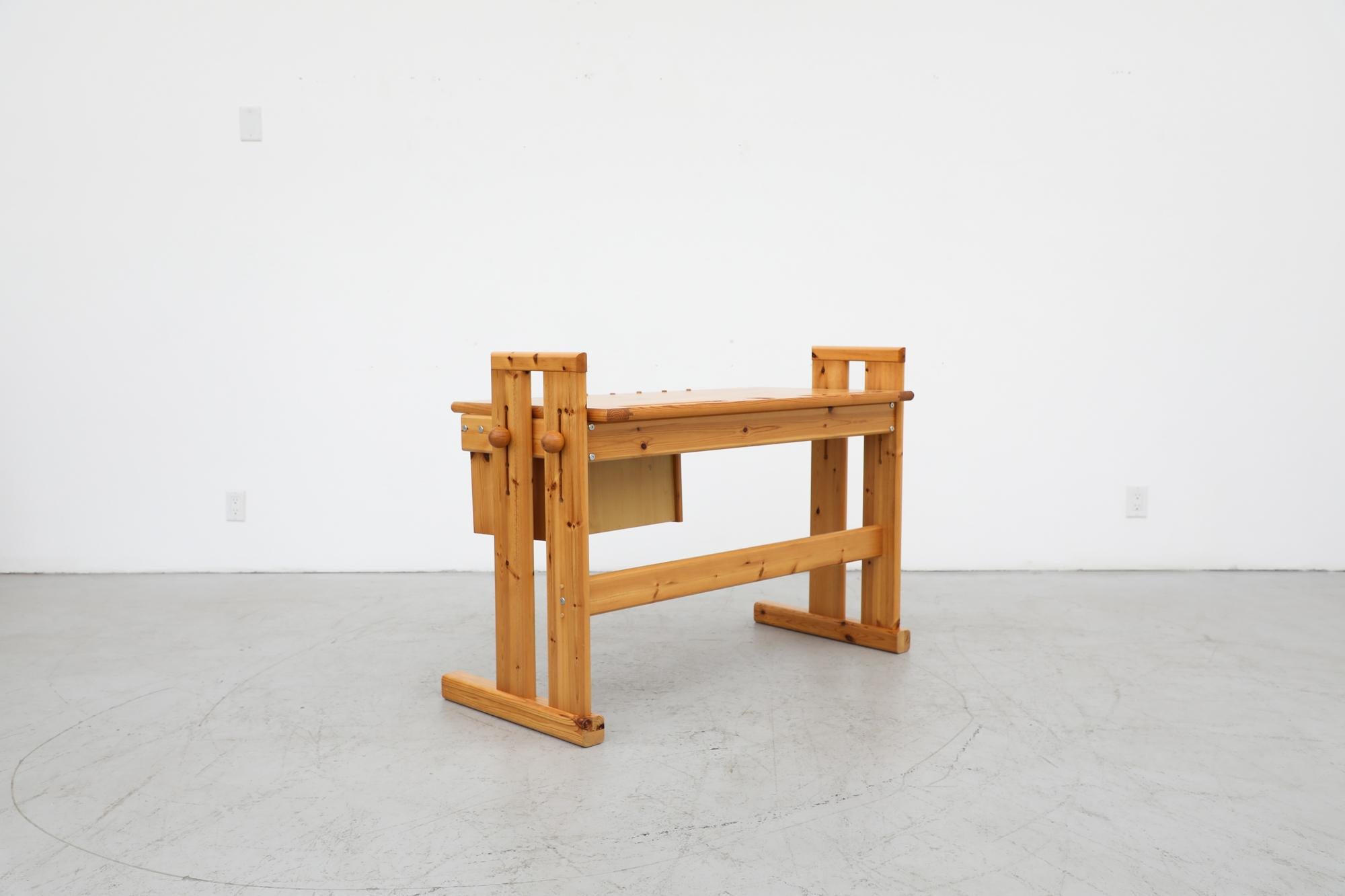 Mid-20th Century Mid-Century Ate van Apeldoorn Style Adjustable Pine Drafting Table/Desk