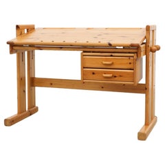 Mid-Century Ate van Apeldoorn Style Adjustable Pine Drafting Table/Desk