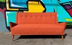 Midcentury Atomic 1950s Settee Sofa