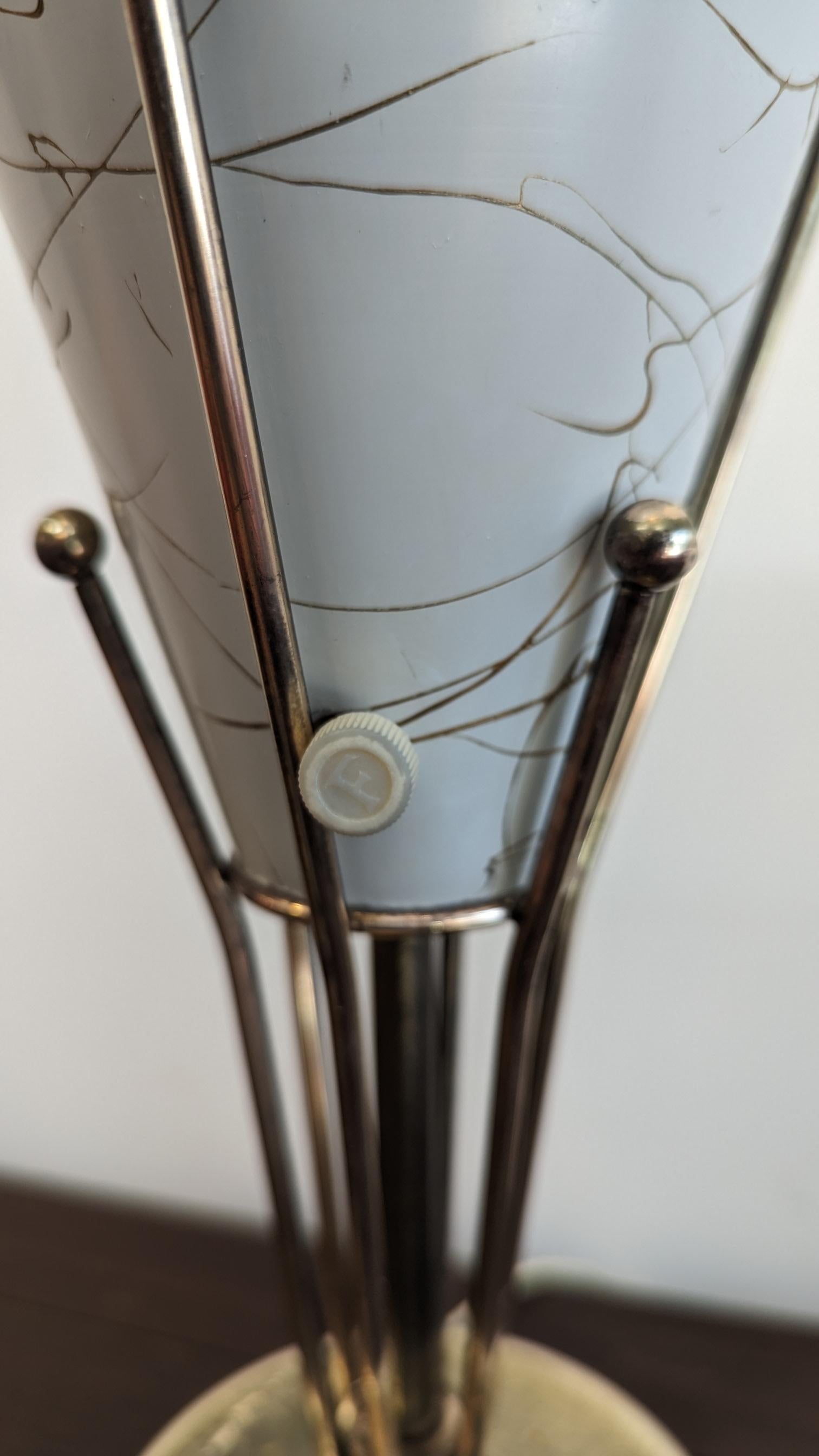Mid Century Atomic Brass Table Lamp For Sale 3