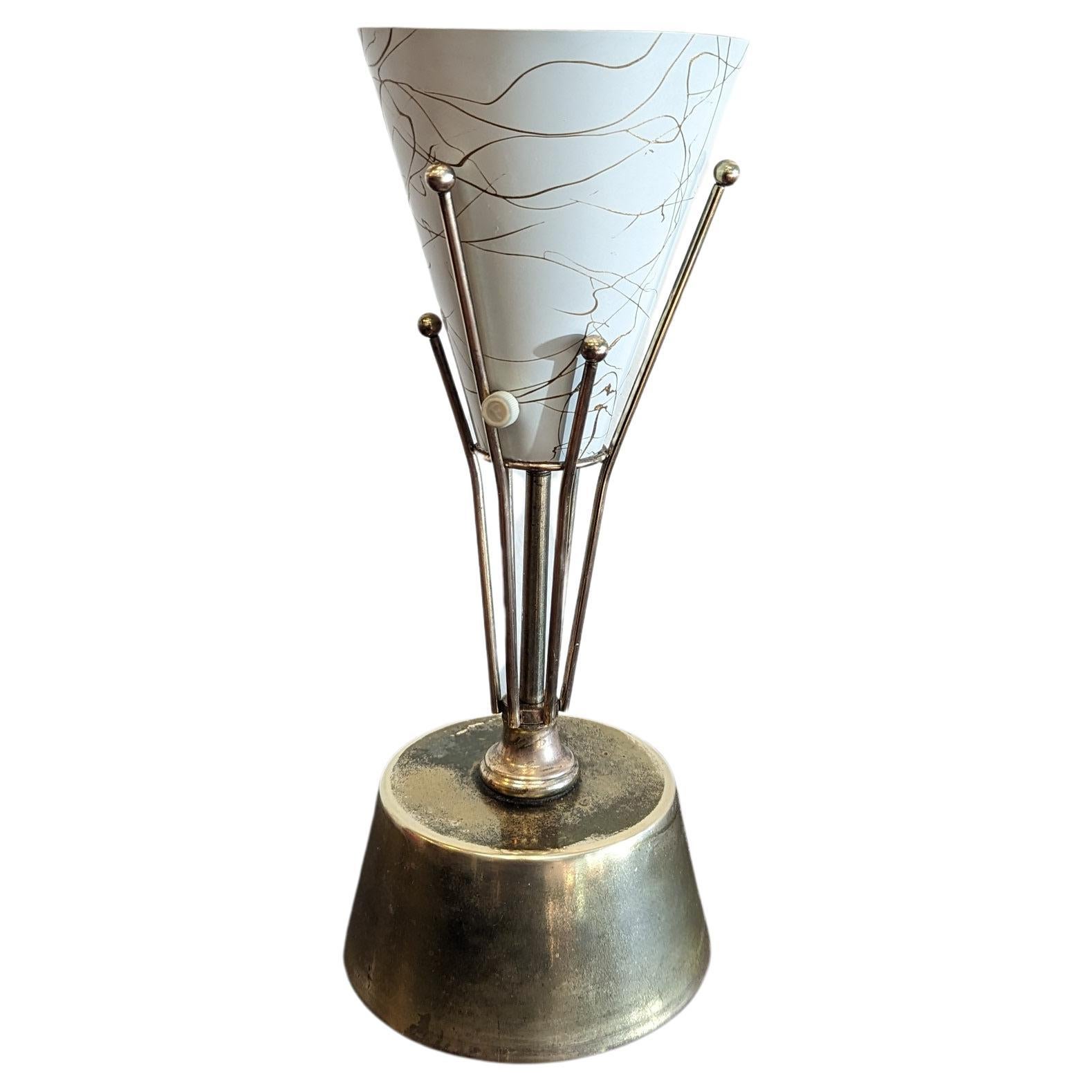Mid Century Atomic Brass Table Lamp For Sale