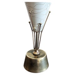 Mid Century Atomic Brass Table Lamp