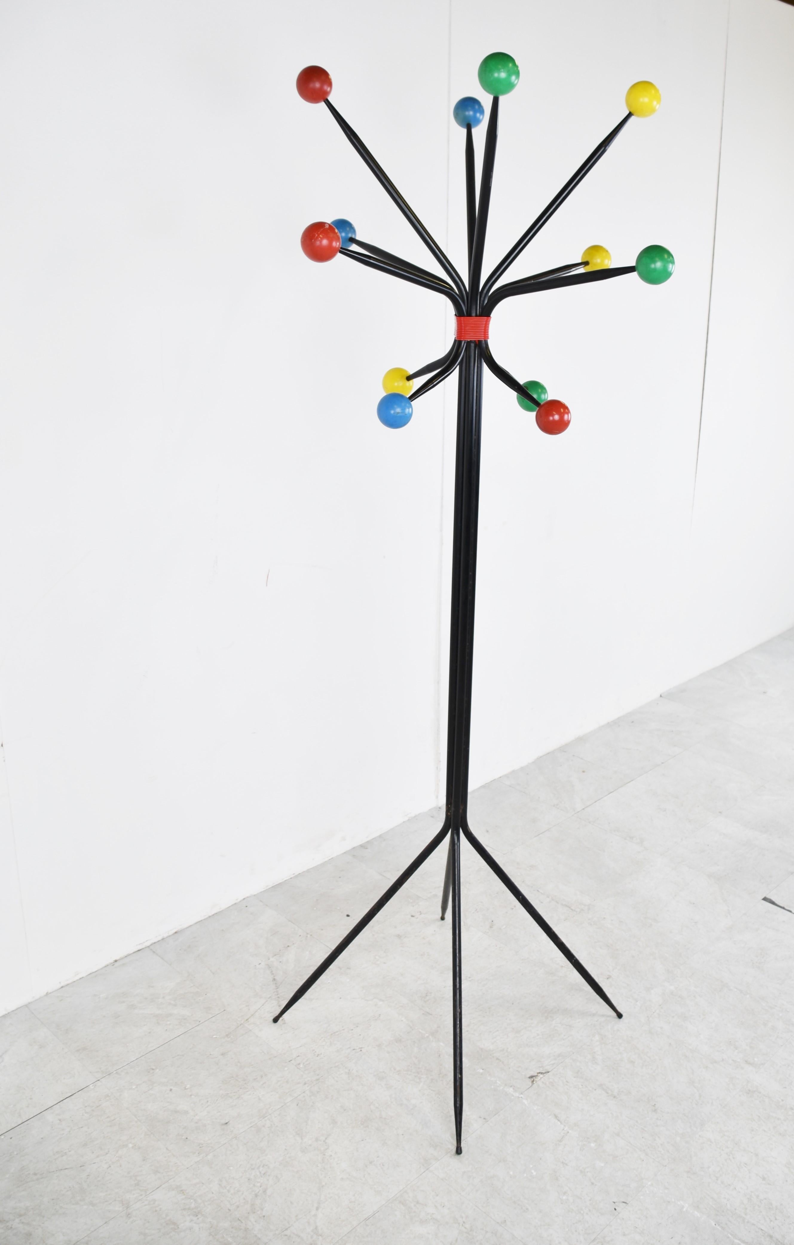 Mid-Century Modern Mid century atomic coat stand, 1950s For Sale