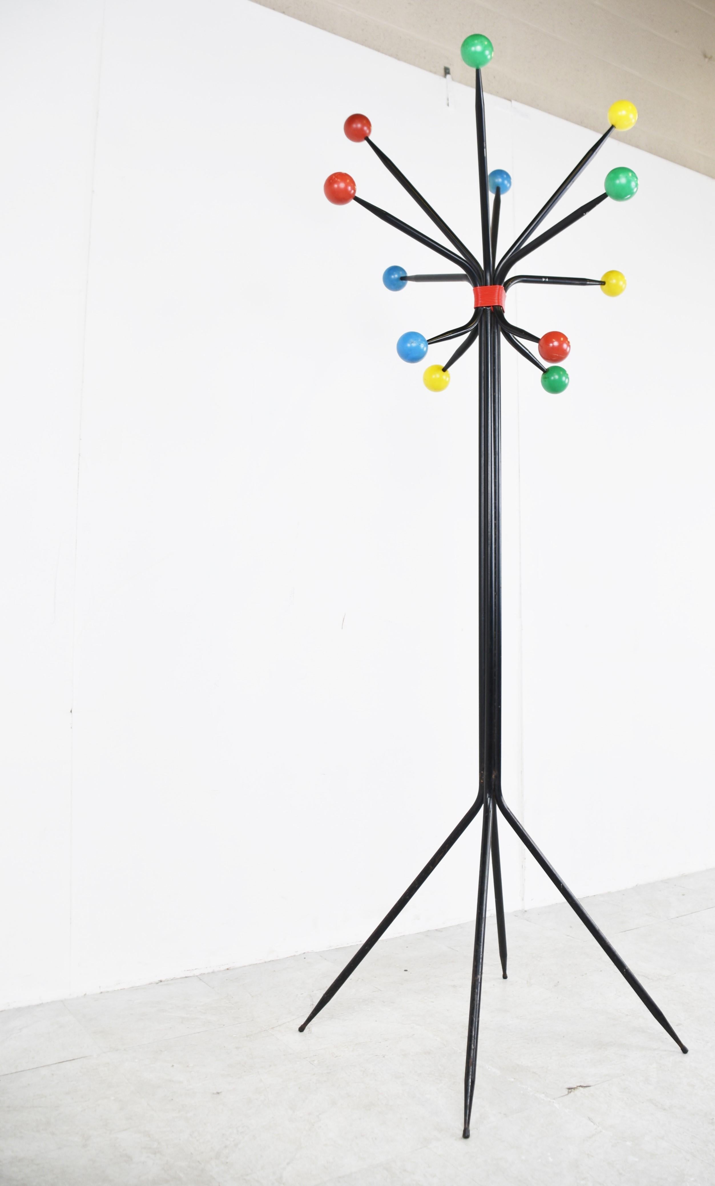 French Mid century atomic coat stand, 1950s For Sale