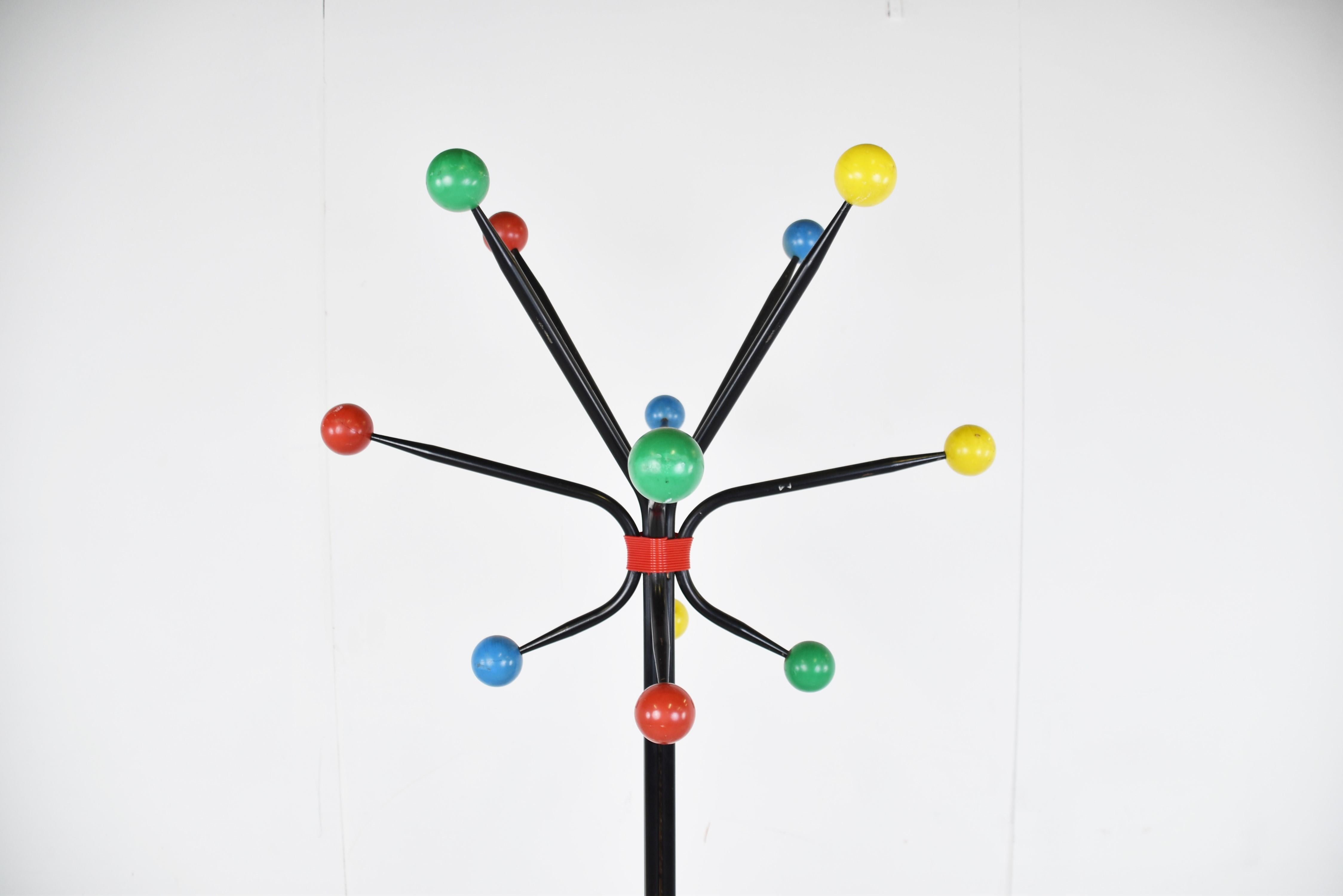 Metal Mid century atomic coat stand, 1950s For Sale