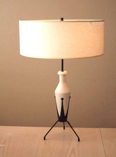 Moderne Yasha Heifetz-Tischlampe aus der Mitte des Jahrhunderts! Space Age Atomic Era Tripod 1950er Jahre