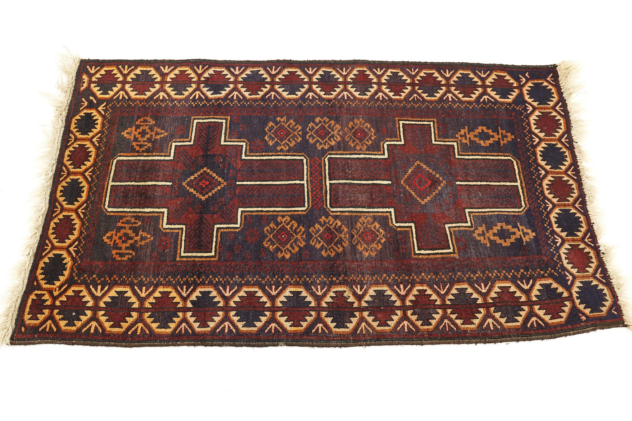 Mid century Aubergine medium pile wool rug

This rug is in good vintage condition

This rug measures: 63 wide x 39 inches deep

We take our photos in a controlled lighting studio to show as much detail as possible. We do not photoshop out