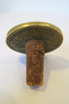 Bouchon de bouteille Auböck du milieu du siècle Motif de pièces de monnaie historiques