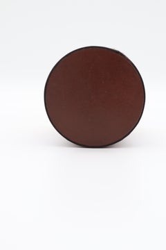 Mid-Century Aubock Style Cigarette Holder, Brass and Leather