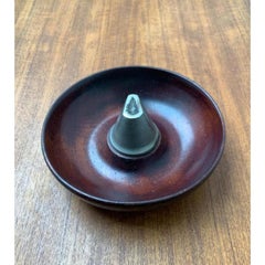 Mid-Century Auböck Style Wooden Bowl with Nutcracker Anvil, 1960s