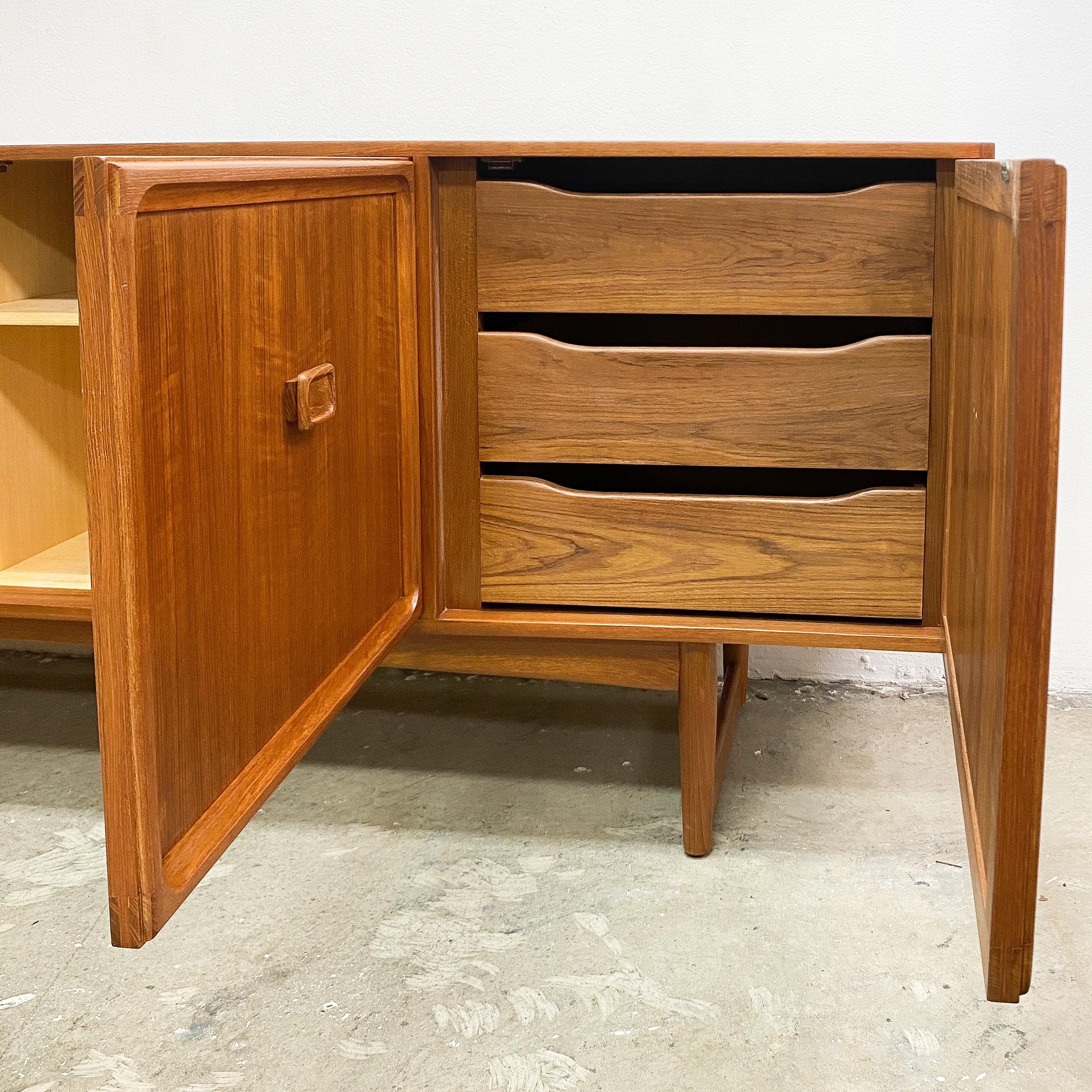Late 20th Century Mid Century Australian Parker Square Handle Sideboard