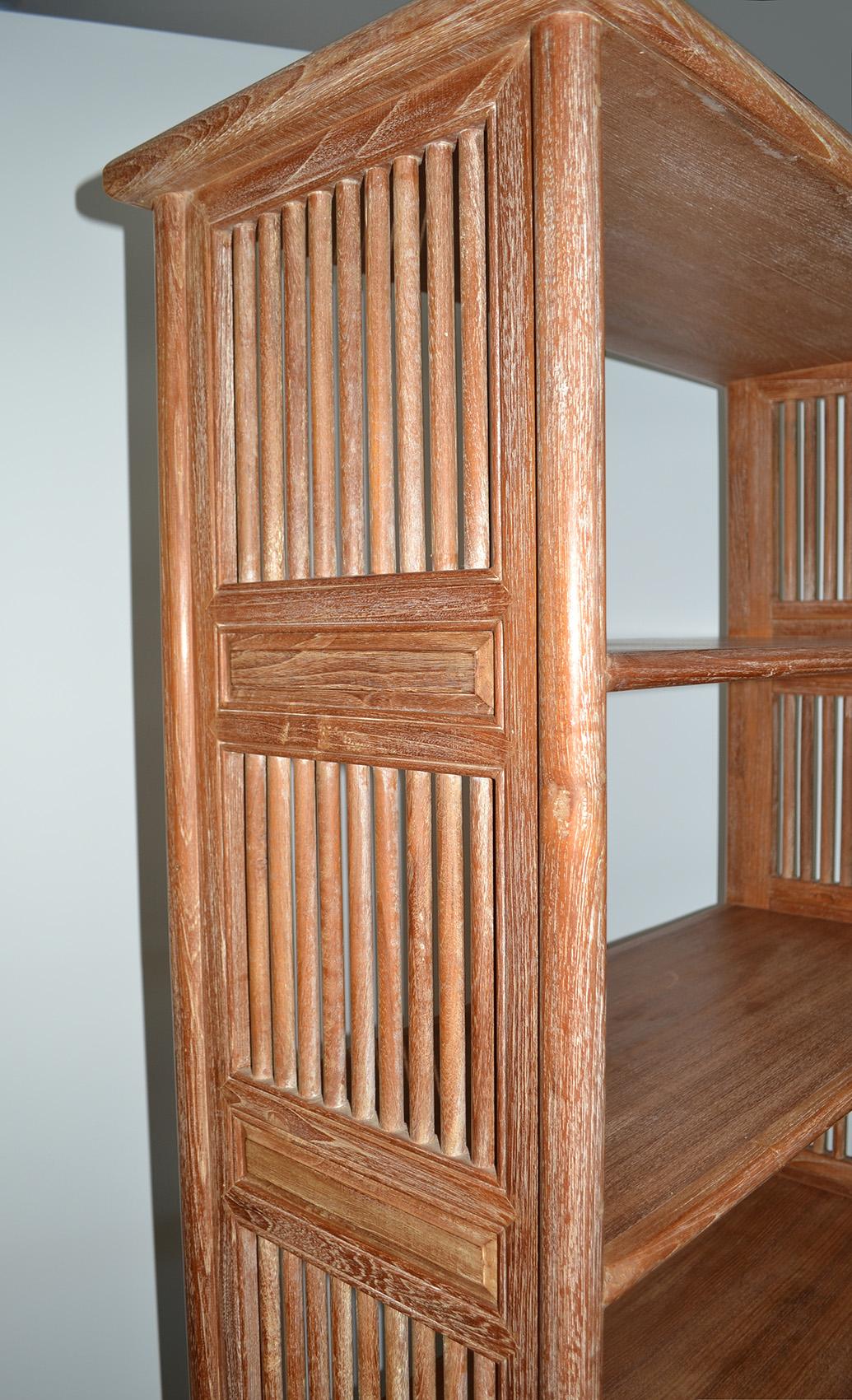 Mid-Century Modern Mid-Century Austrian Style Cerused Oak Bookcase or Etagere, 1950s For Sale