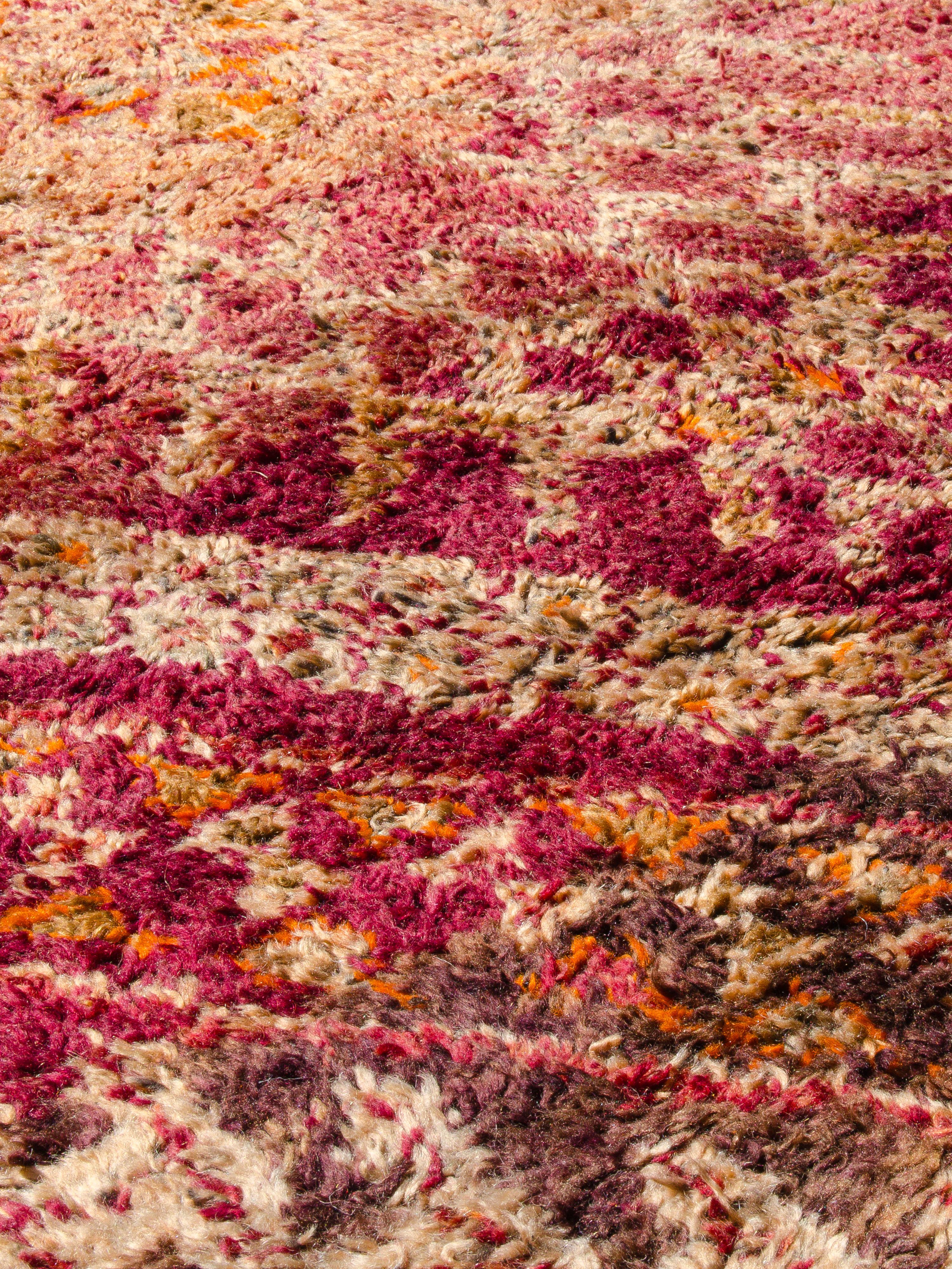 Hand-Woven Mid-Century Autumn Toned Moroccan Beni M'Guild Rug Curated By Breuckelen Berber For Sale
