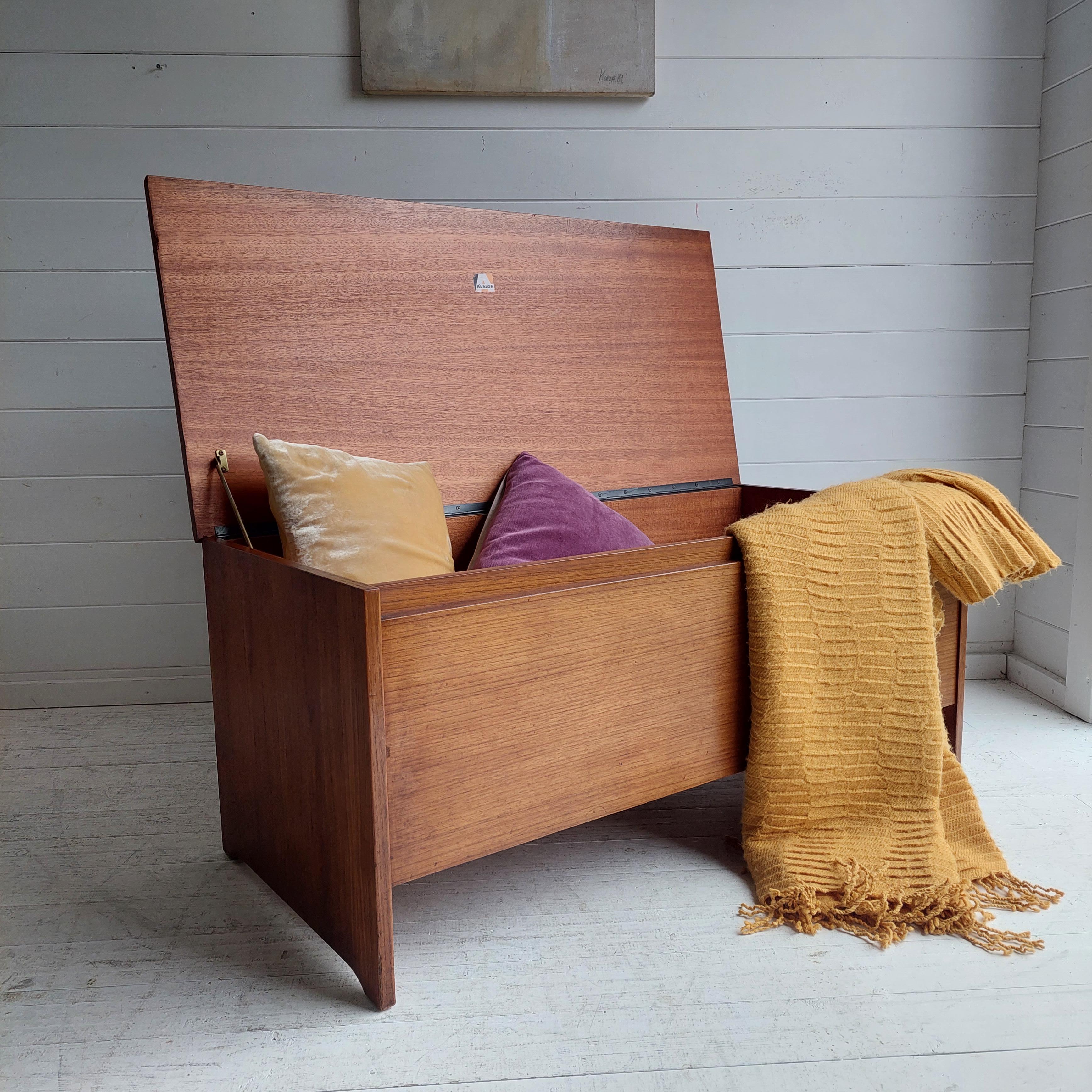 Mid-Century Modern Mid Century Avalon Teak Coffee Table Storage cabinet  Blanket box Bench, 60s