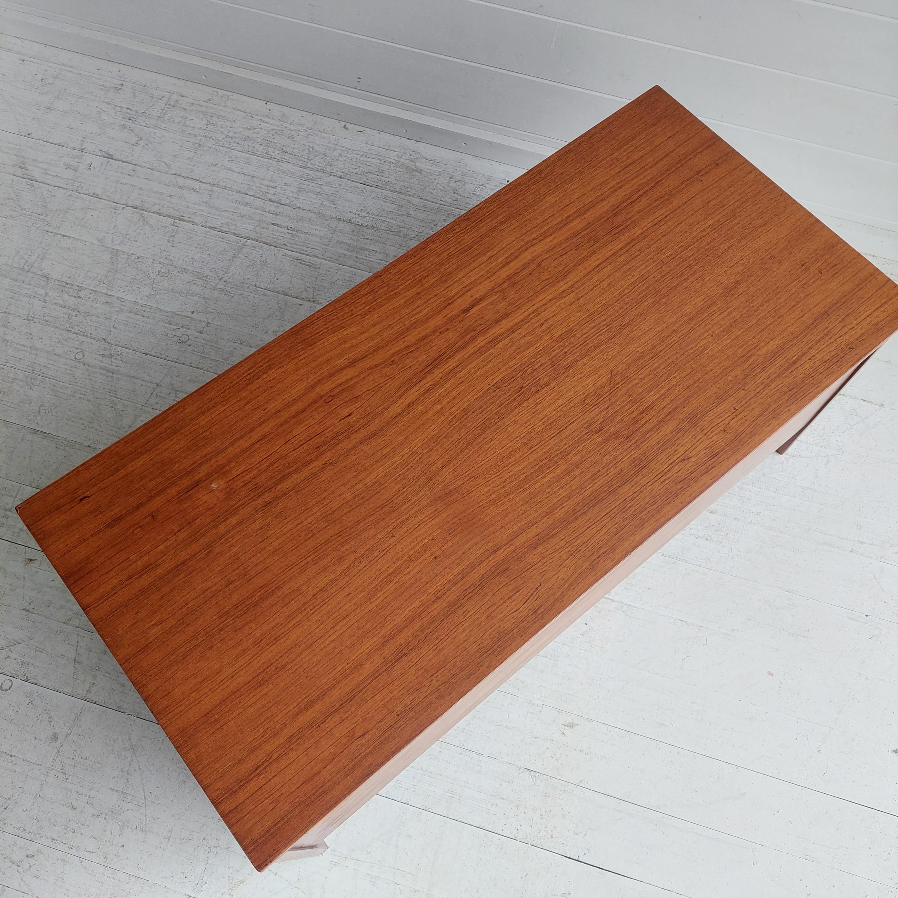 Mid Century Avalon Teak Coffee Table Storage cabinet  Blanket box Bench, 60s 2