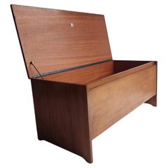 Mid Century Avalon Teak Couchtisch Stauschrank  Deckenkoffer Bank, 60er Jahre