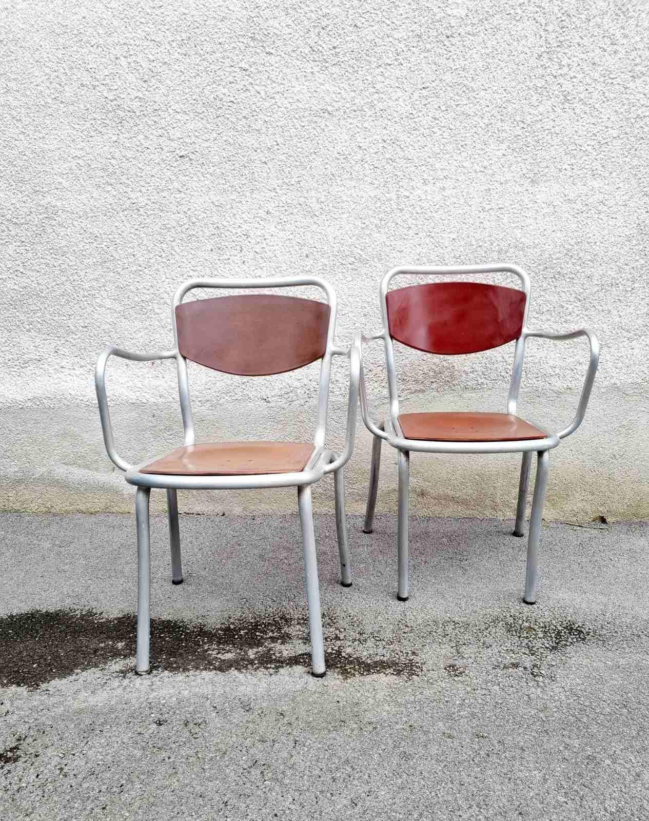 Mid Century B 236 Chairs Designed by Gastone Rinaldi for Rima Italy, 50s For Sale 3