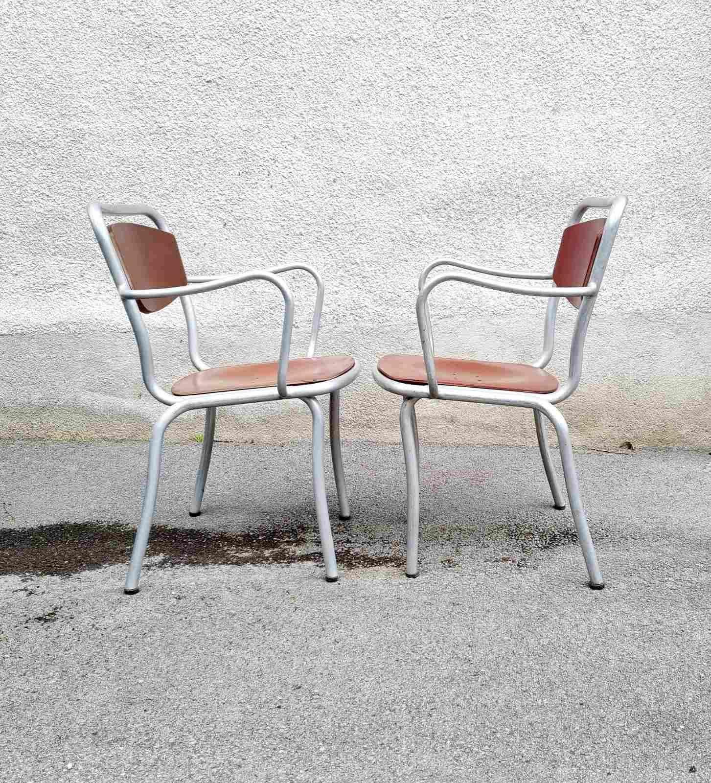 Mid-Century Modern Mid Century B 236 Chairs Designed by Gastone Rinaldi for Rima Italy, 50s For Sale