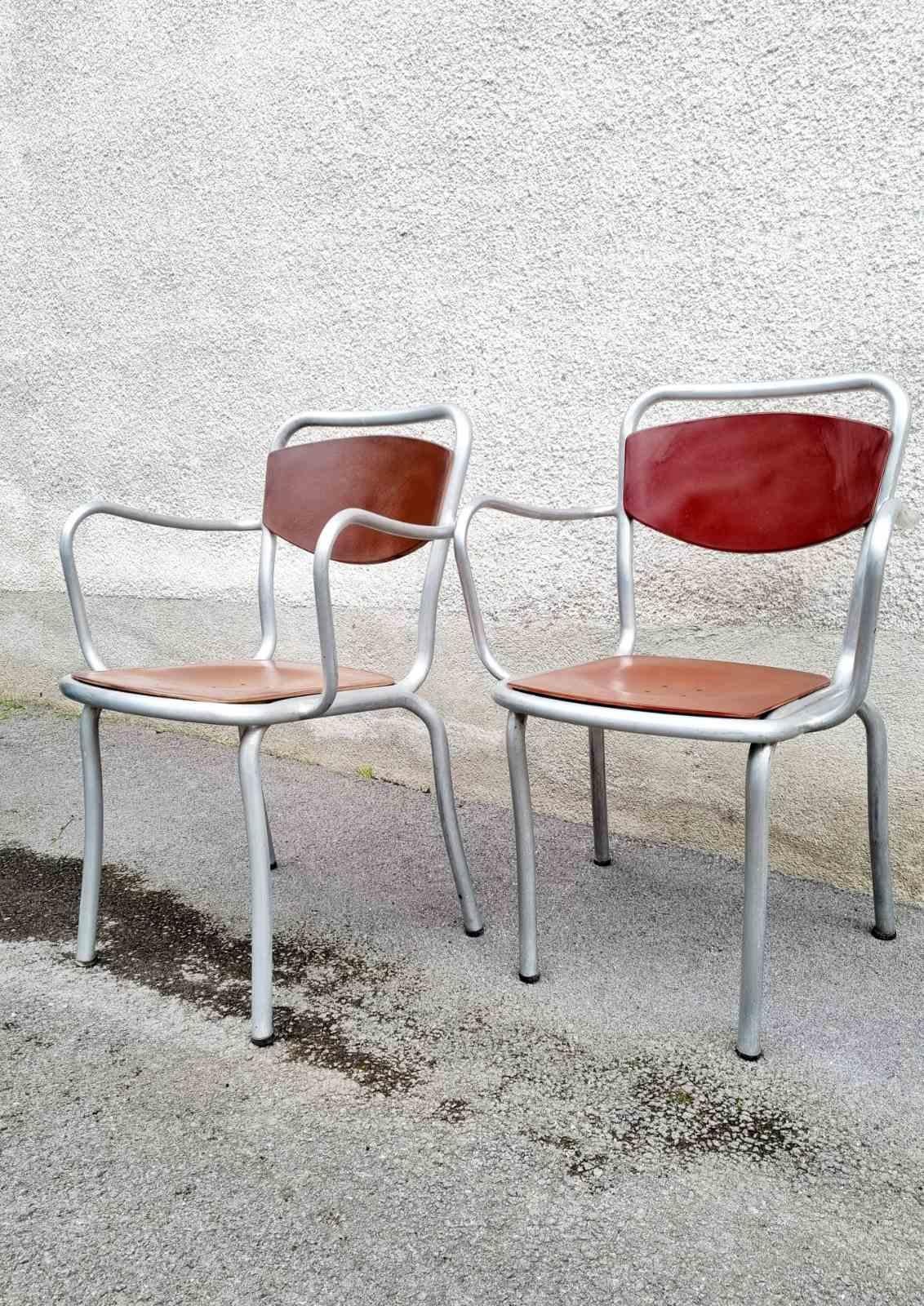 Italian Mid Century B 236 Chairs Designed by Gastone Rinaldi for Rima Italy, 50s For Sale