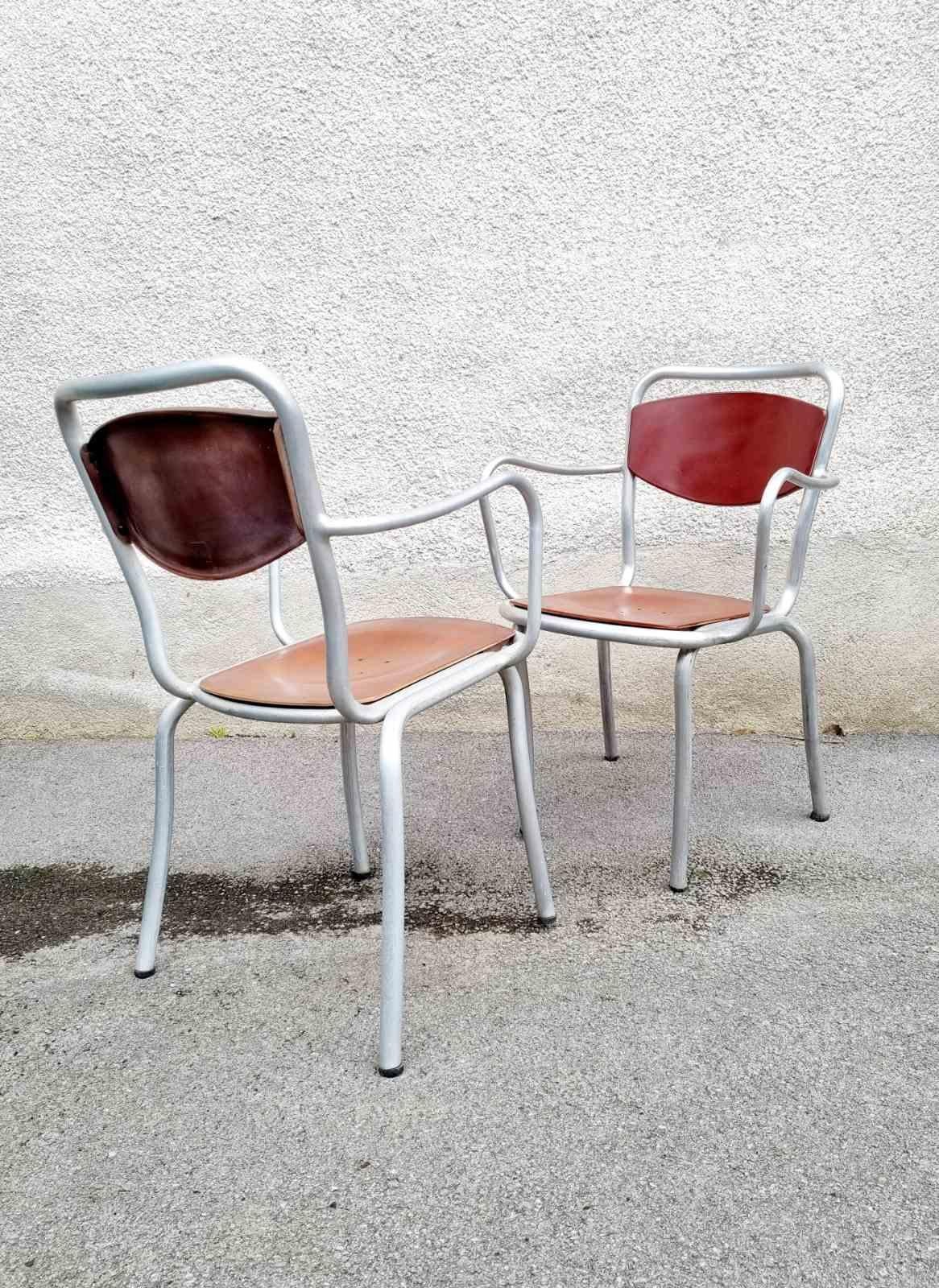 Mid Century B 236 Chairs Designed by Gastone Rinaldi for Rima Italy, 50s In Good Condition For Sale In Lucija, SI