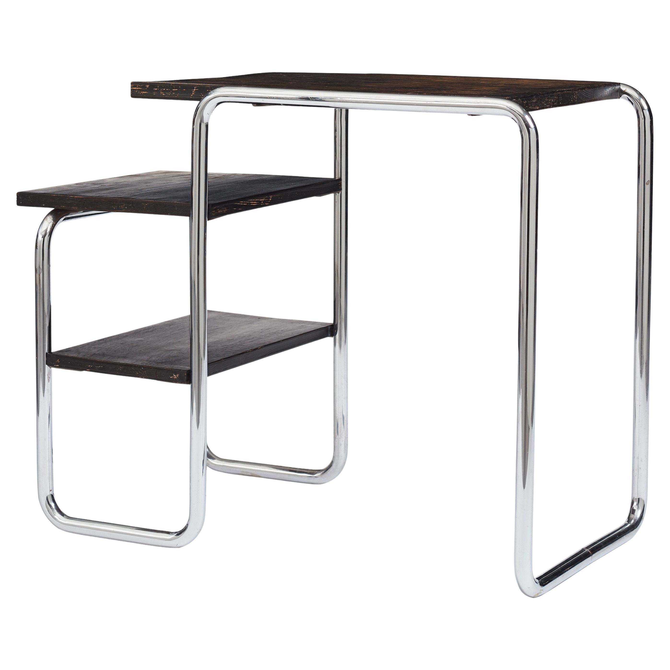 Escritorio / Mesa auxiliar de madera "B21" de mediados de siglo de Marcel Breuer para Thonet, años 30