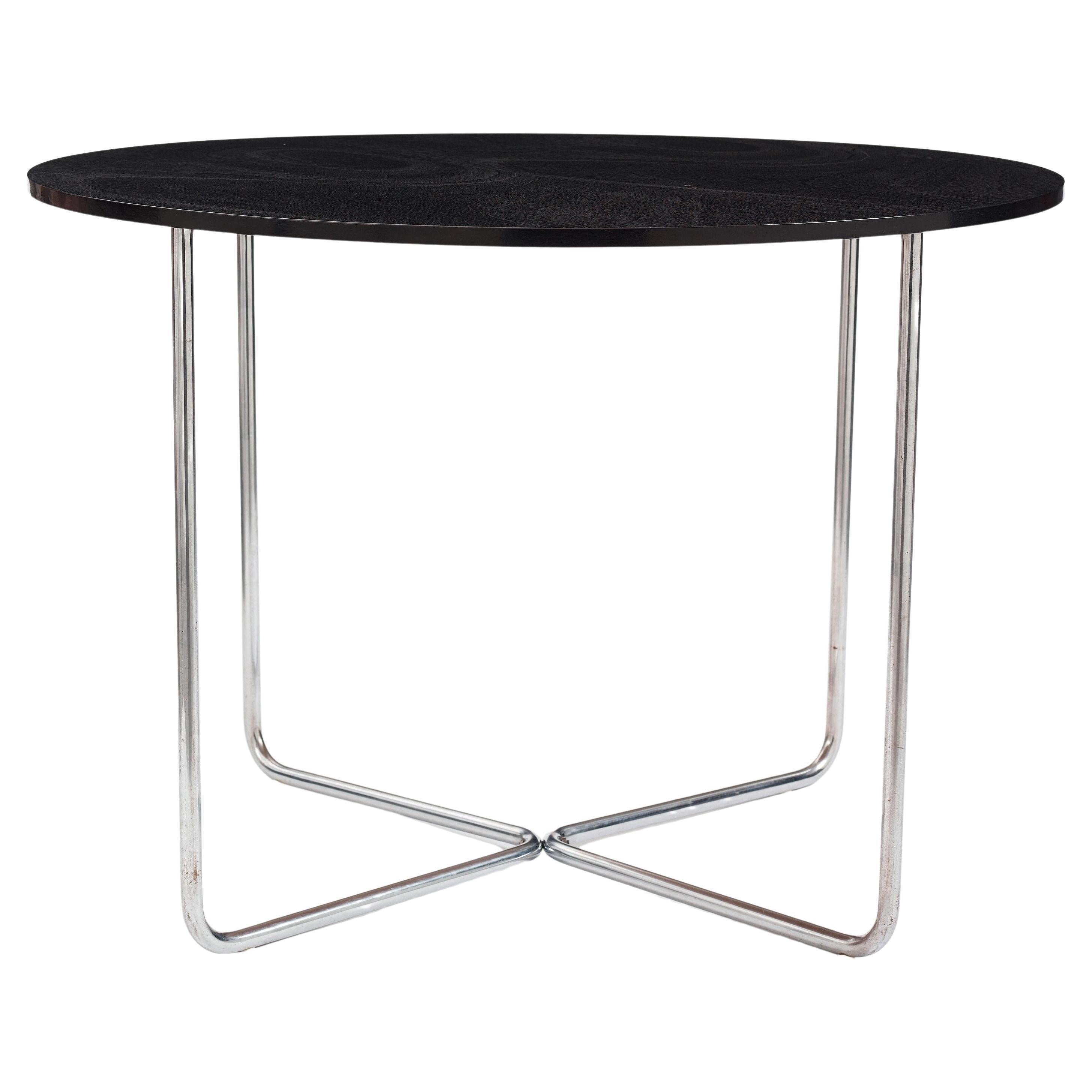 Mid Century "B27" Round Dining Table by Marcel Breuer Produced by Thonet, 1930s For Sale