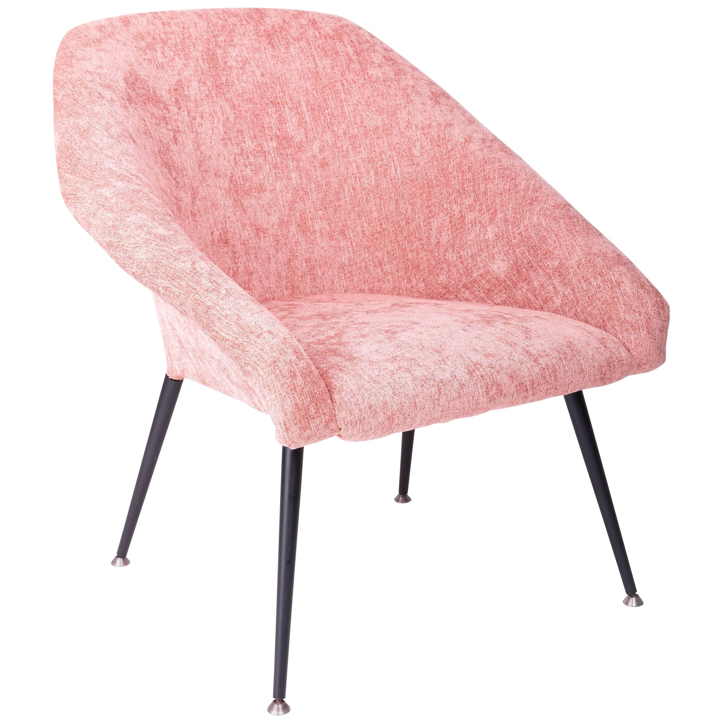 Mid Century Baby Pink "Ewa" Club Armchair, Europe, 1960s