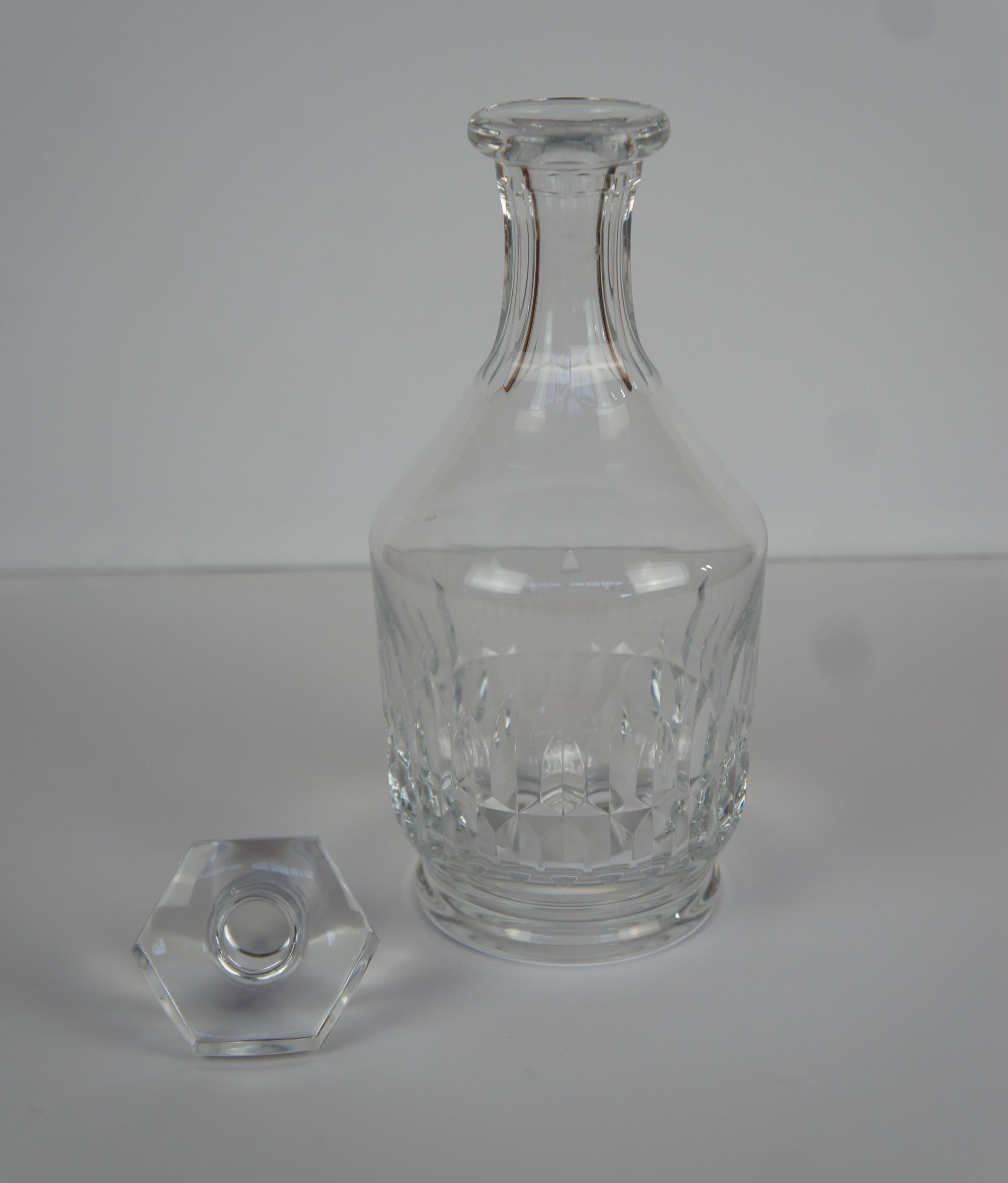 Mid-Century Baccarat Crystal Canterbury Whiskey Liquor Decanter Bottle In Good Condition In Dayton, OH