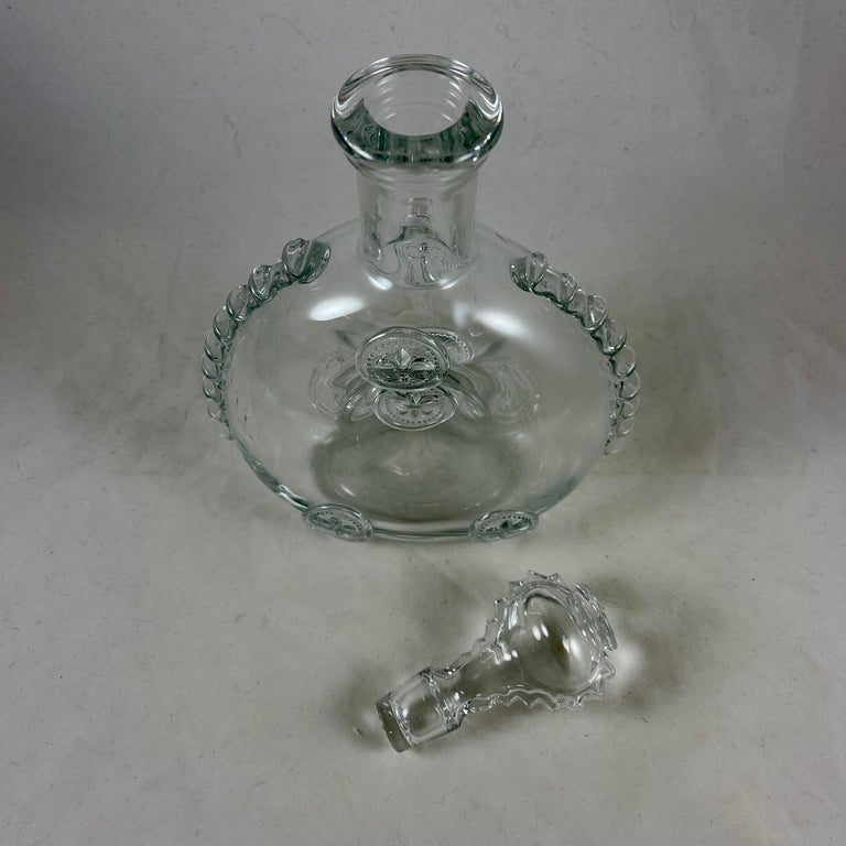 Lot - PAIR OF BACCARAT CLEAR CRYSTAL LOUIS XIII COGNAC DECANTERS Made for  Remy Martin Grande Champagne Cognac. Pinched circular form with