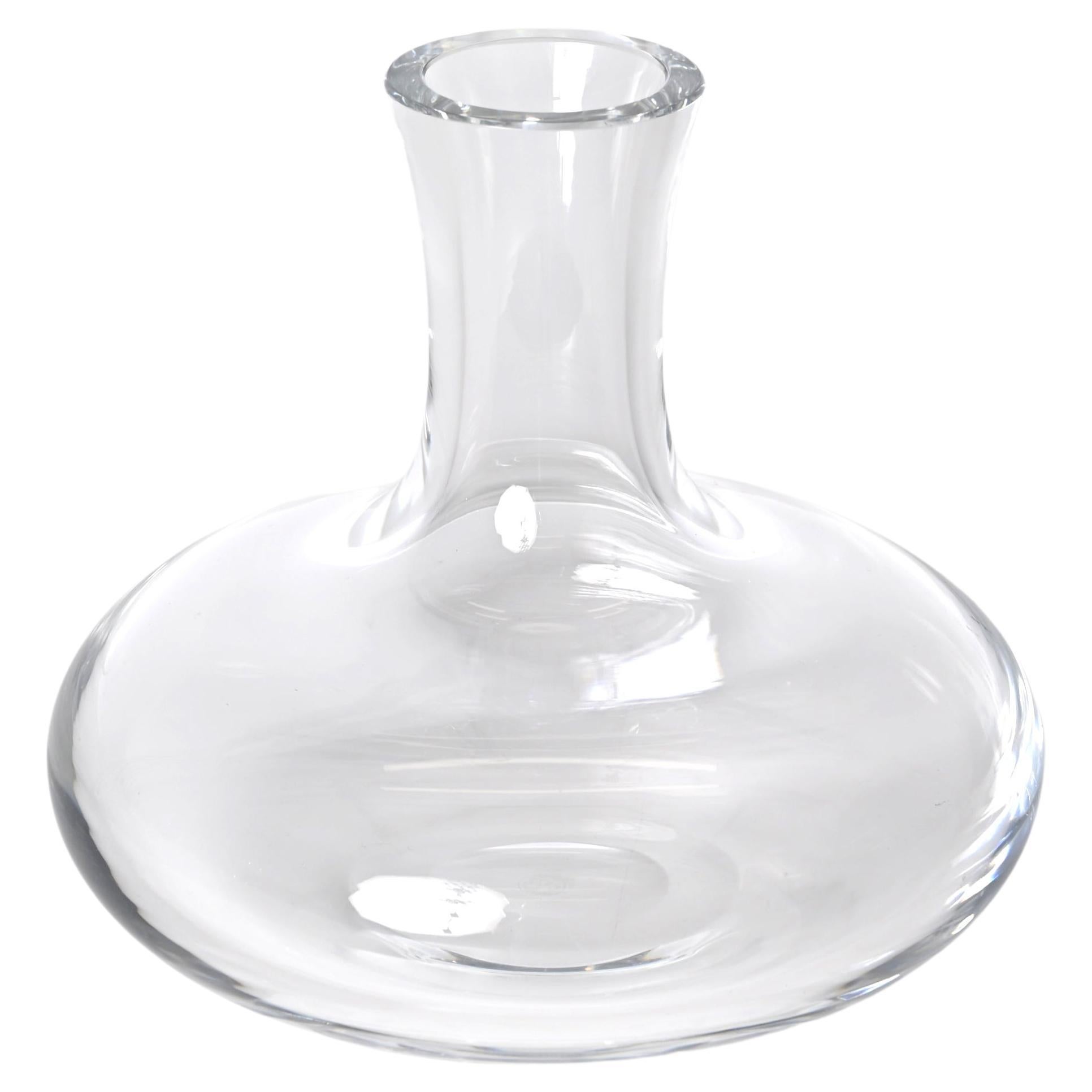 Midcentury Baccarat Signed Crystal Wine Decanter, France