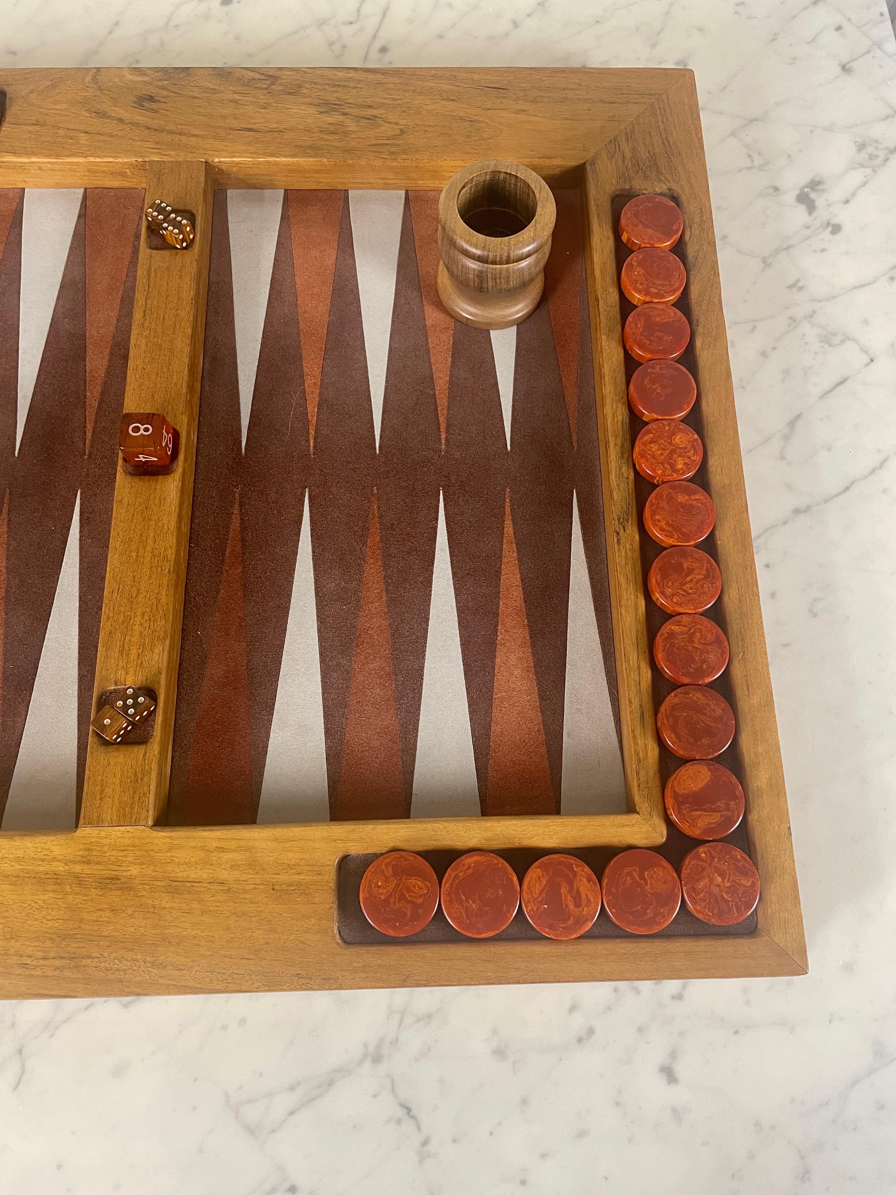 Mid Century Backgammon Game 4