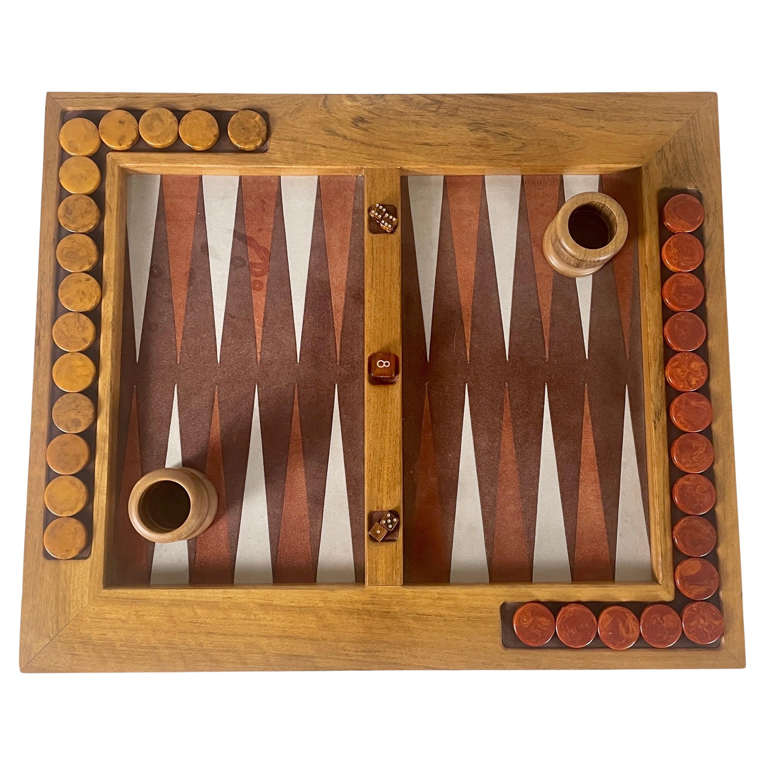 Mid Century Backgammon Game