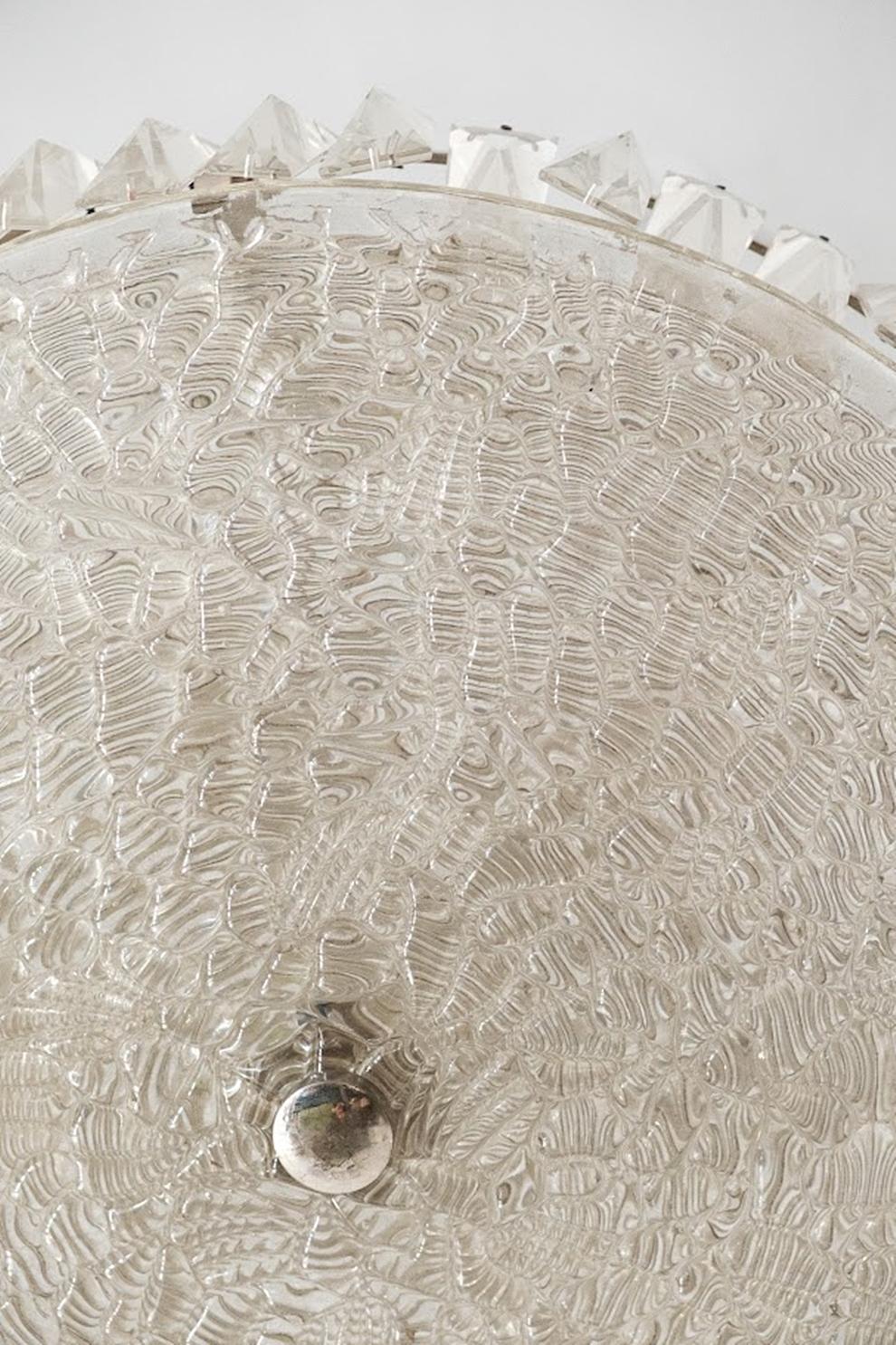 Metallo Lampadario di metà secolo Bakalowits & Söhne dall'Austria degli anni '50 in vendita