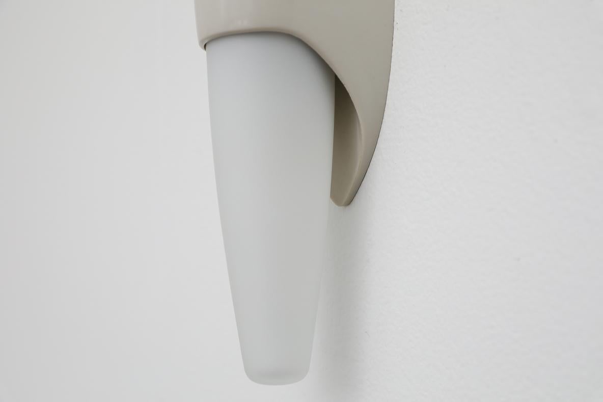 Mid-Century Bakelite Bo-Niko Double Wall Lamp with Frosted Glass Shade 3