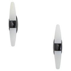 Mid-Century Bakelite Bo-Niko Wall Sconces with Frosted Glass Shades