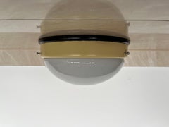 Midcentury Bakelite/Glass Ceiling Lamp/Flush Mount or Wall Lamp, 1960s