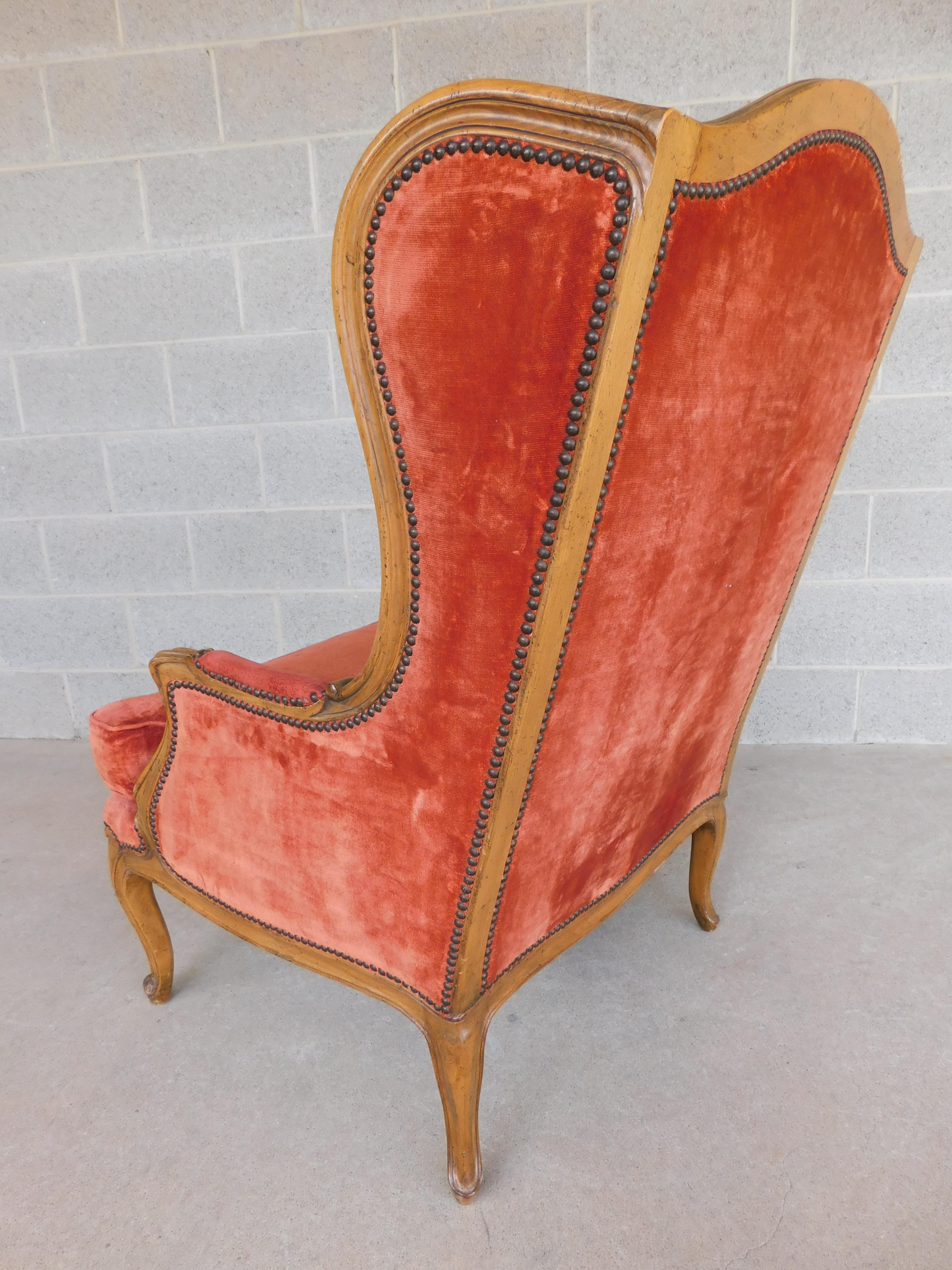 Mid-Century Baker Möbel Französisch Stil Bergere Stuhl (Französische Provence) im Angebot
