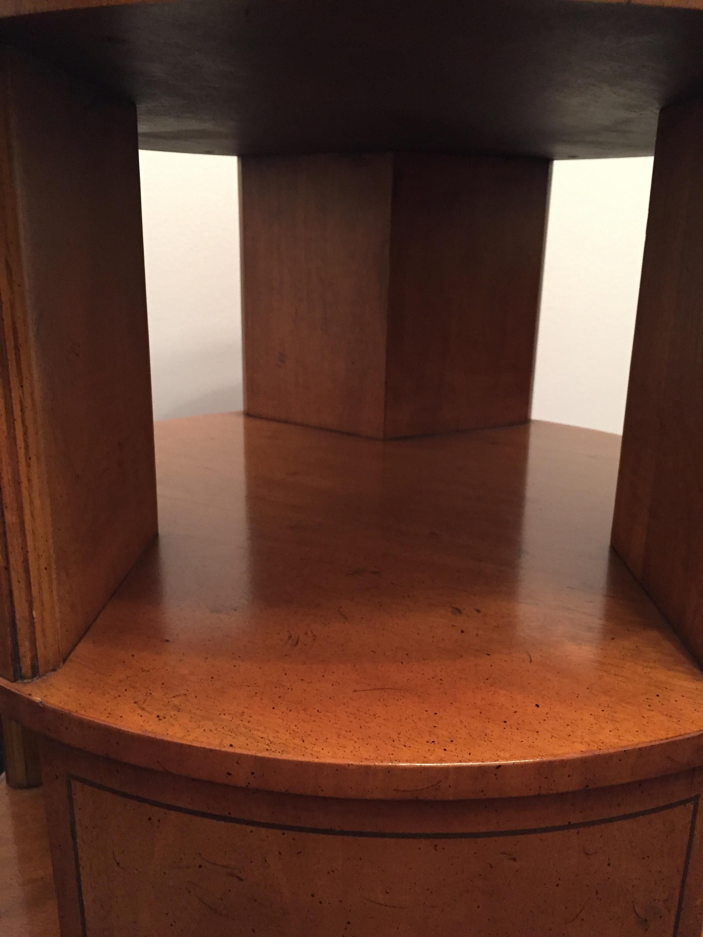 Mid-century Baker Palladian Inspired Revolving Book Case or Side Table 3