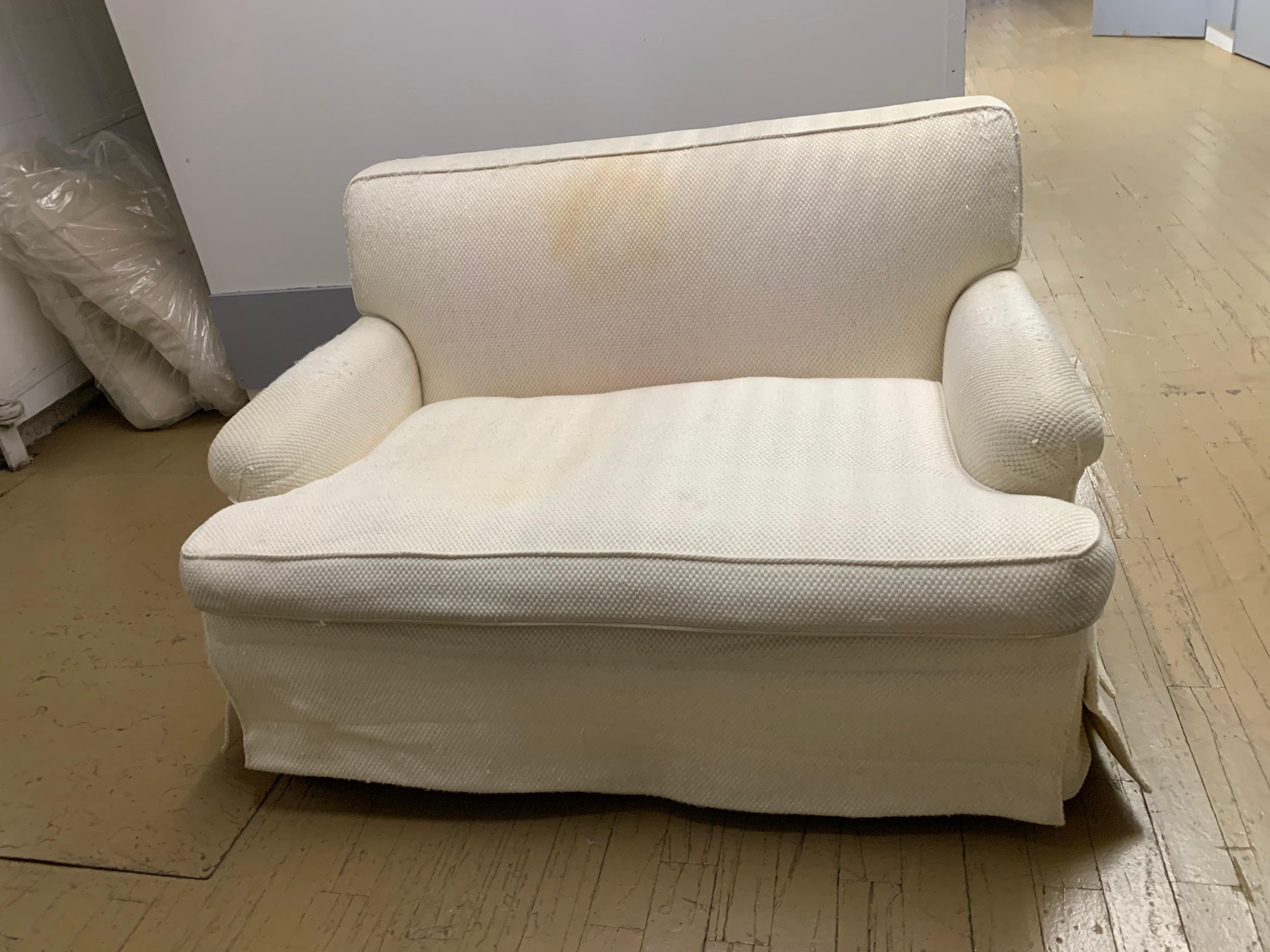 Mid-century Baker Upholstered Loveseat or Sofa For Sale 2