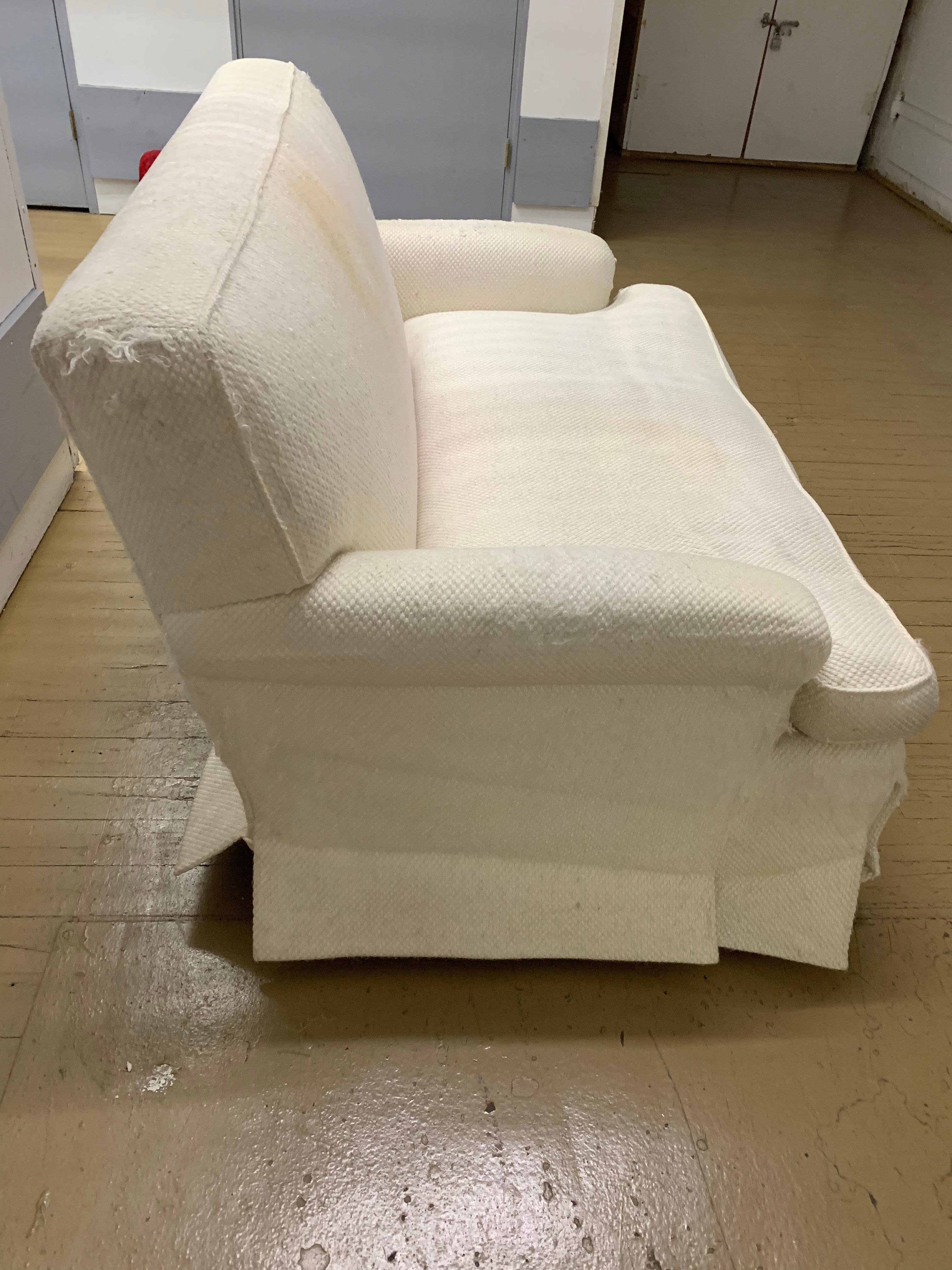 Mid-century Baker Upholstered Loveseat or Sofa For Sale 1