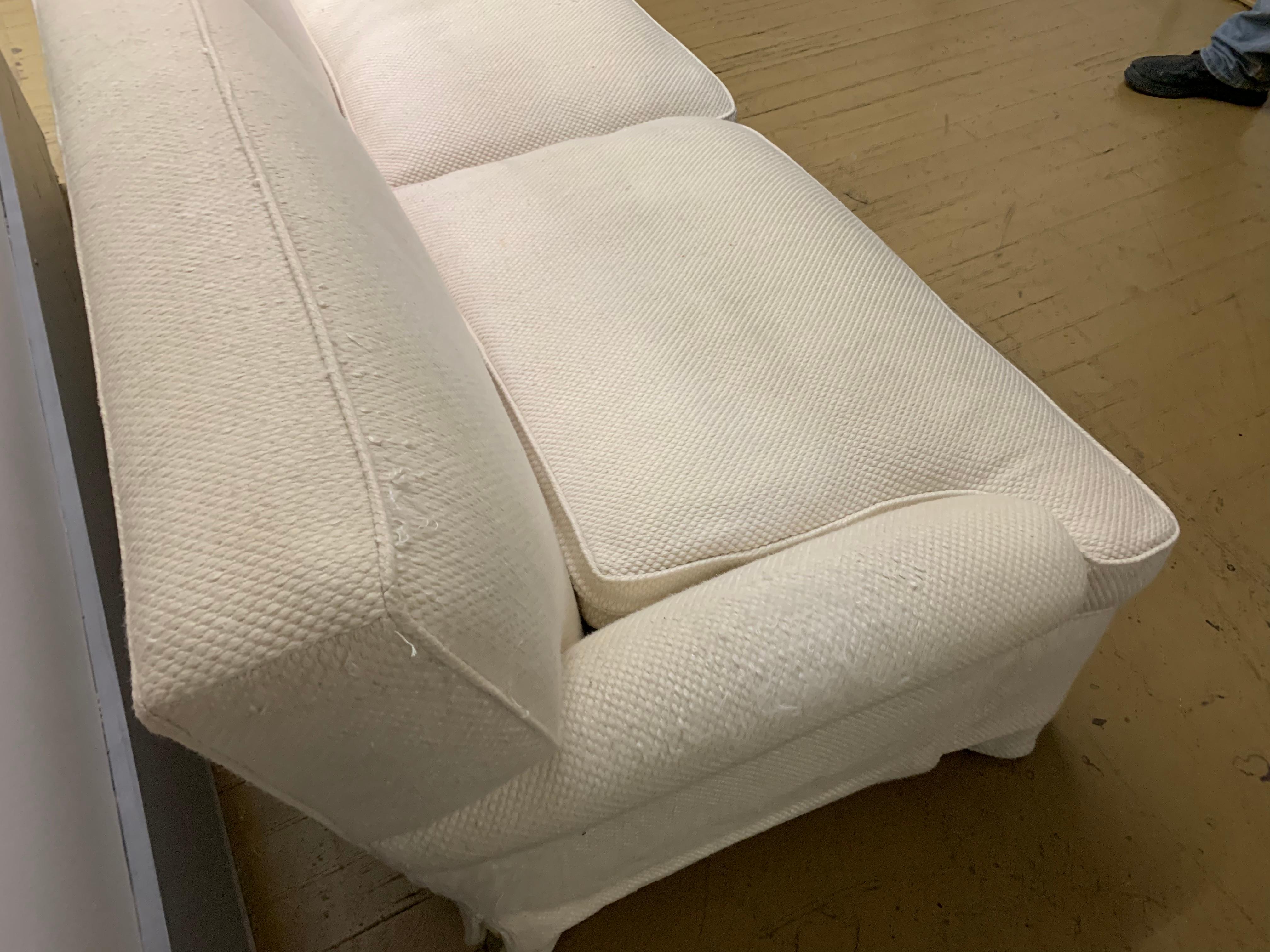 Mid-Century Baker Upholstered Two-Seat Sofa For Sale 1