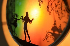 Midcentury Ballet Dancers Silhouette Wall Lamp in Stock