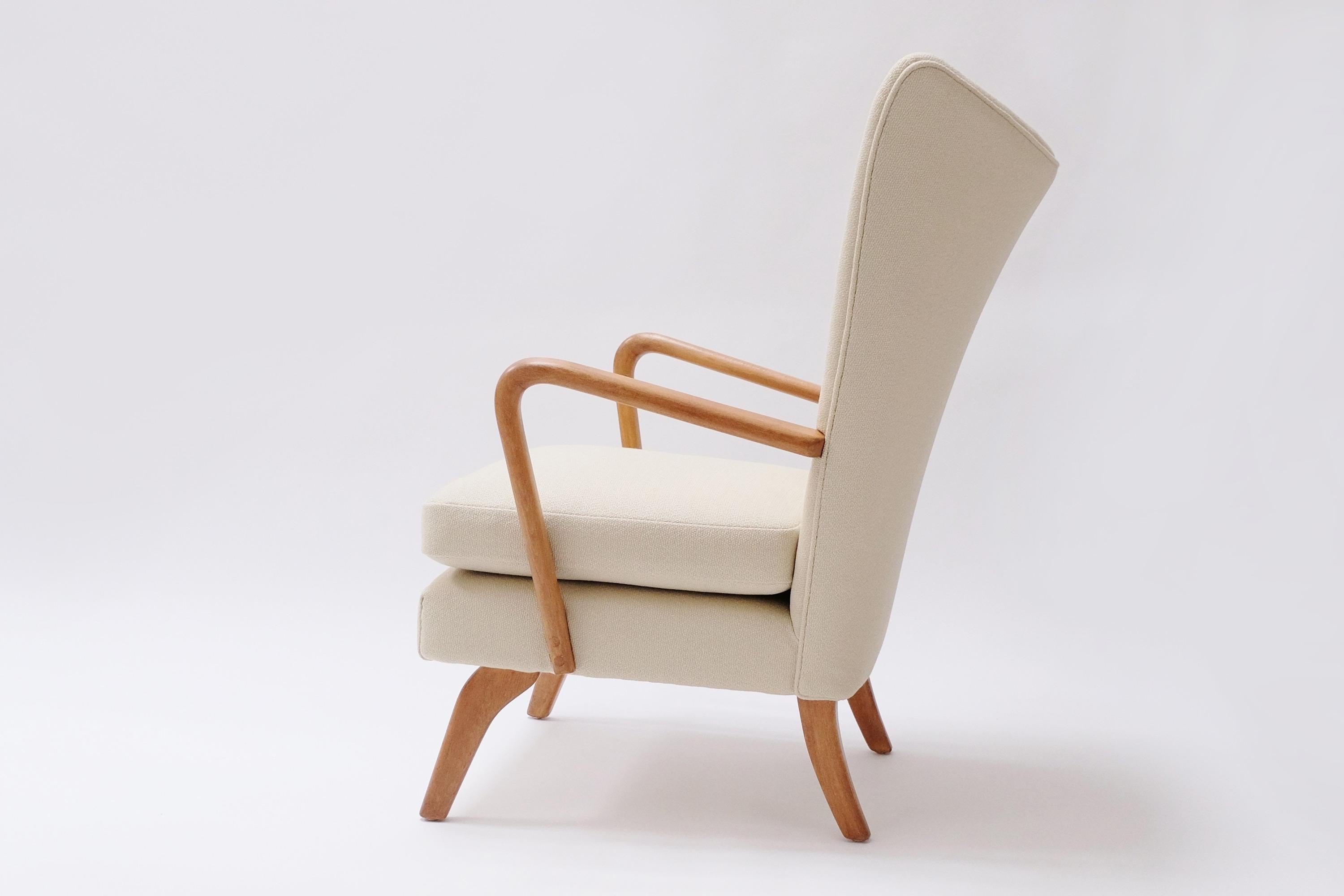 Wool Mid-Century Bambino Wingback Armchair by Howard Keith, 1950s, England For Sale