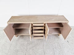 Mid Century Bamboo and Brass Sideboard, 1960s
