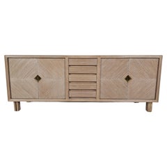 Mid Century Bamboo and Brass Sideboard, 1960s