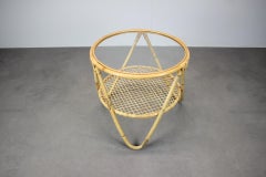 Mid-Century Bamboo and Glass Coffee Table by Alan Fuchs, Czechoslovakia, 1960s