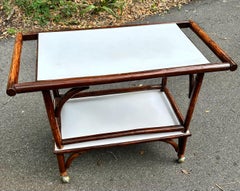 Mid-Century Barwagen aus Bambus und Laminat