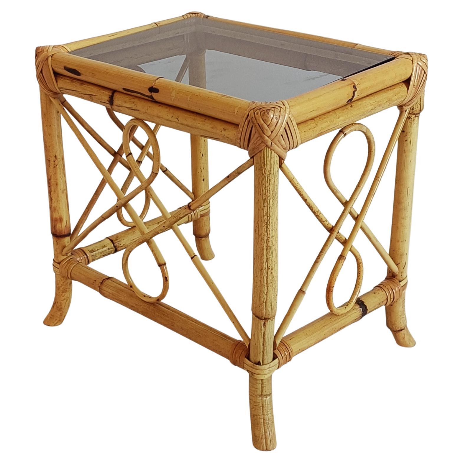 Tables gigognes de la Côte d'Azur en bambou et rotin, Espagne, années 1960 en vente 4